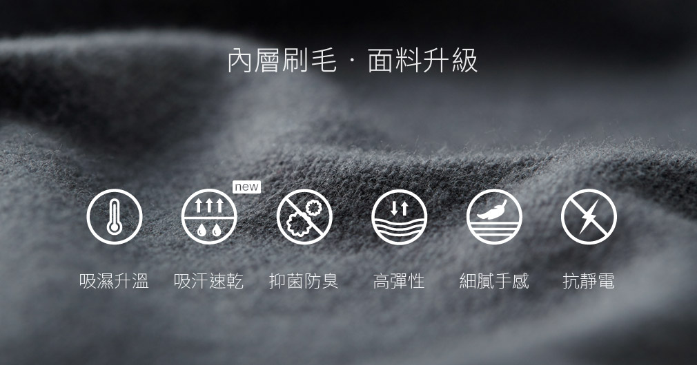 極暖純色圓領衫-男